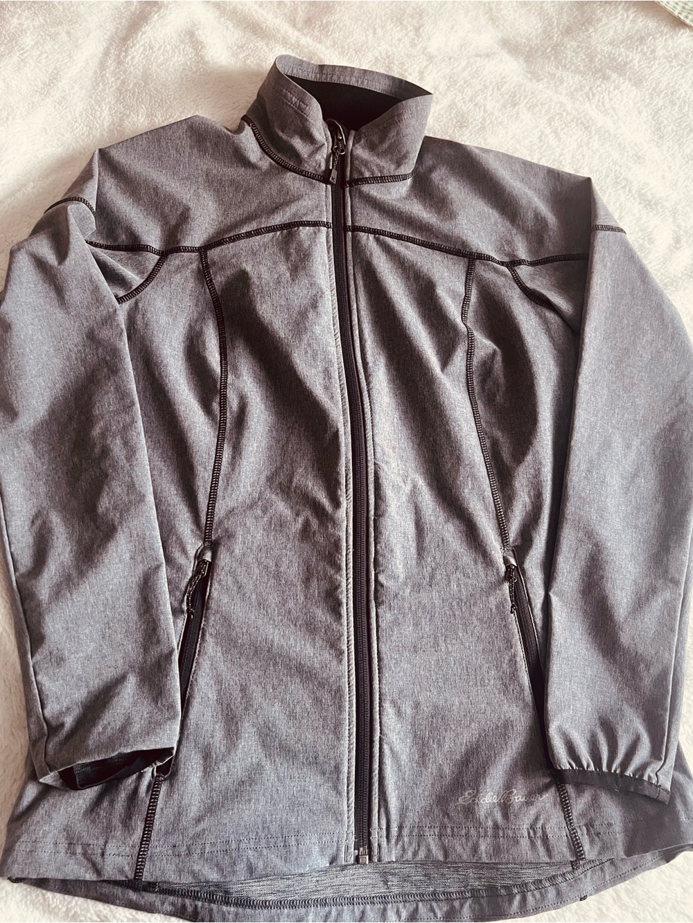 Eddie Bauer Men's Charcoal Full-Zip Lightweight Jacket